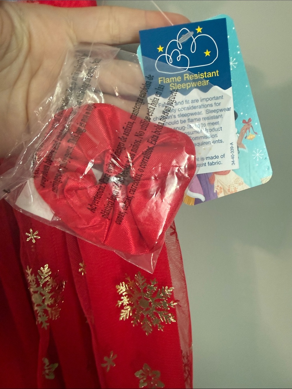 Disney Red Princess Snowflake Party Dress with Gold Accents - Picture 2 of 5